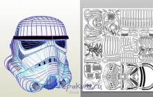 DIY Star Wars: masks, accessories, crafts Paper stormtrooper helmet