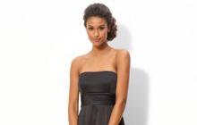 Choosing a new look: long black dress