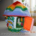 бесплатный мастер-класс вязаной развивающей игрушки "Грибок - теремок"
